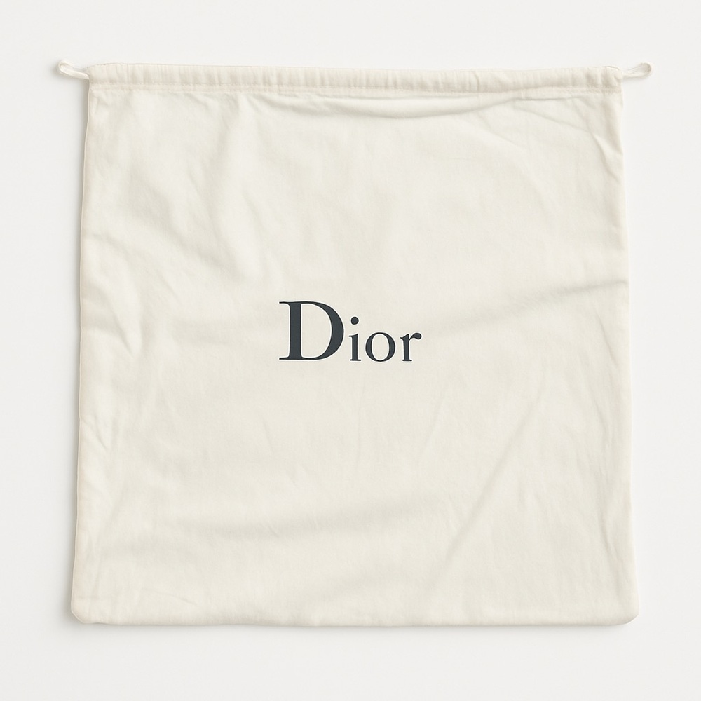 Dior White Cotton Dust Bag – Drawstring Closure